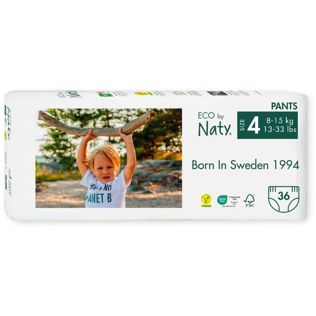 Подгузники-трусики Naty 36 шт. s4 8-15 кг