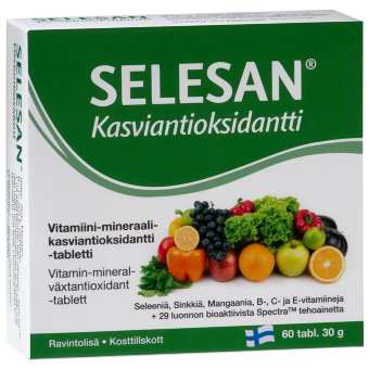 Мультивитаминный комплекс SELESAN Kasviantioksidantti 60 таблеток Hankintatukku