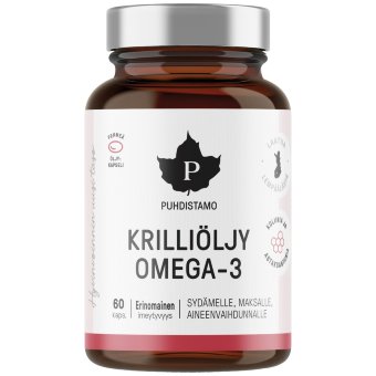 Масло Криля Super Omega-3 Puhdistamo 60 капсул
