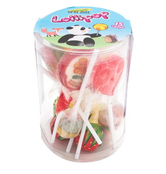 Леденцы на палочке ассорти Woogie Lollipop (15x10g) 150 гр