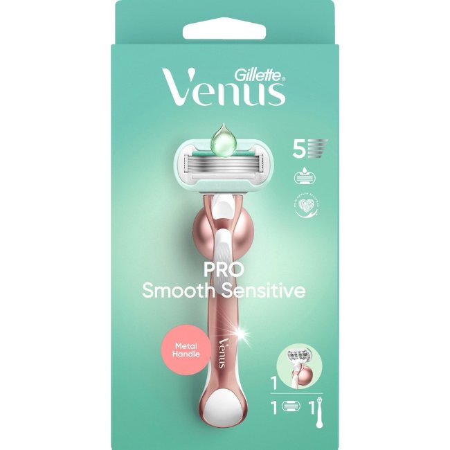 Станок для бритья Gillette Venus Pro Smooth Sensitive + настенное крепление
