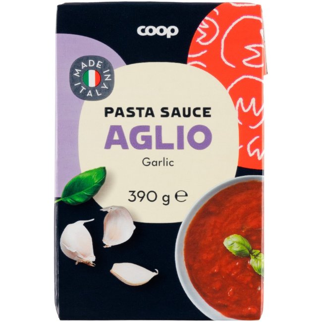 Соус для пасты Coop с чесноком 390 гр
