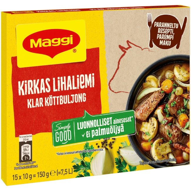 Прозрачный мясной бульон Maggi (уп 15 шт) 150 гр