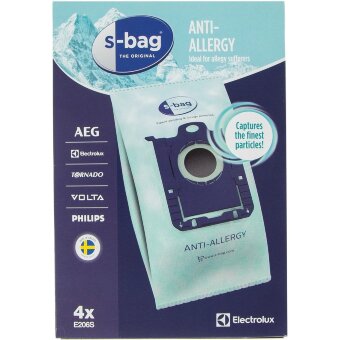 Мешки для пыли Electrolux S-bag Anti-Allergy E206S 4 шт