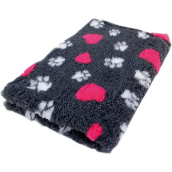 Подстилка для щенка Foxy Fur 100x75 см темно-серая с сердечком