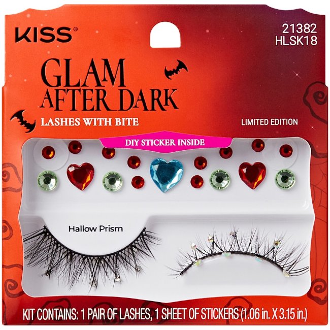 Набор для ресниц и наклеек Kiss Halloween lash & sticker kit 18 1 пара