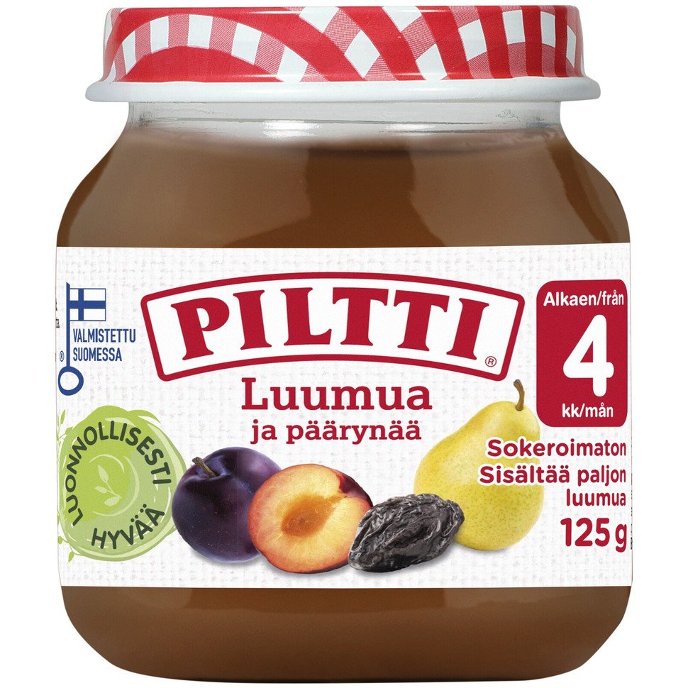 Фруктовое пюре PILTTI из сливы и груши 125 гр купить | Товары из Финляндии