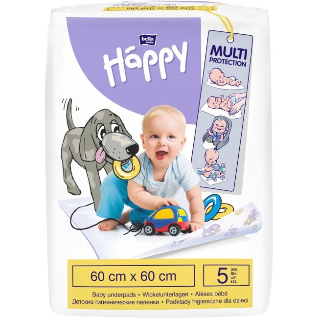 Пеленальный коврик Happy 60x60 (уп 5 шт)