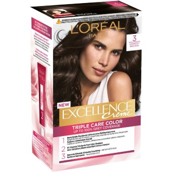 Крем-краска для волос L'Oréal Paris Excellence Creme 3 темно-коричневый 1 шт Крем-краска для волос L'Oréal Paris Excellence Creme 3 темно-коричневый 1 шт