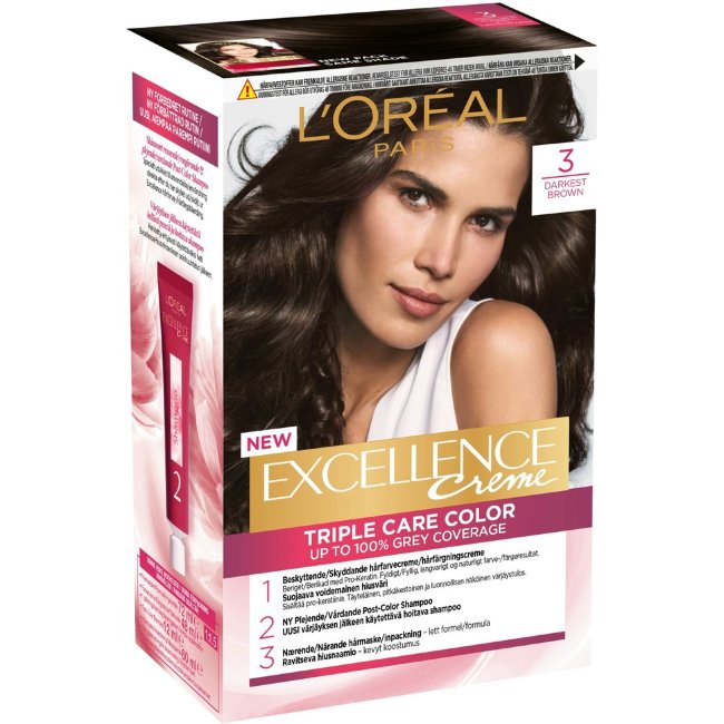Крем-краска для волос L'Oréal Paris Excellence Creme 3 темно-коричневый 1 шт