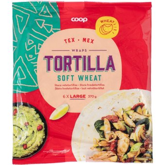 Лепёшки пшеничные большие мягкие Tex Mex Coop (6шт/уп) 370 гр