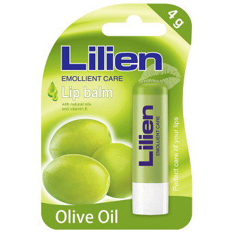 Бальзам для губ с натуральными маслами и витамином Е (Оливковый) Lilien 4 гр