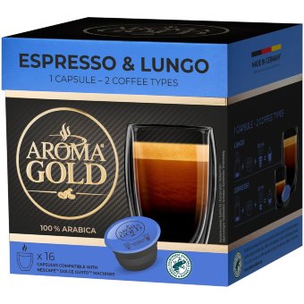 Кофейные капсулы Aroma Gold espresso&lungo (уп 16 шт)