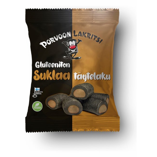 Лакричные конфеты с шоколадной начинкой Porvoon Lakritsi 150 гр без глютена