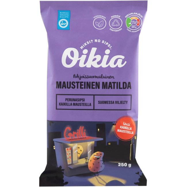 Картофельные чипсы с пряностями Oikia 250 гр