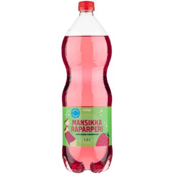 Безсахарный напиток со вкусом клубники и ревеня Coop 1,5 л