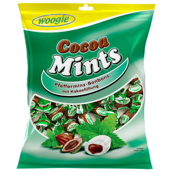 Леденцы ментоловые с шоколадной начинкой Woogie 150 гр
