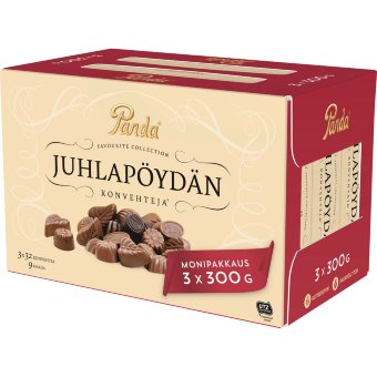 Набор шоколадных конфет Panda Juhlapöydän 3x300 гр Набор шоколадных конфет Panda Juhlapöydän 3x300 гр