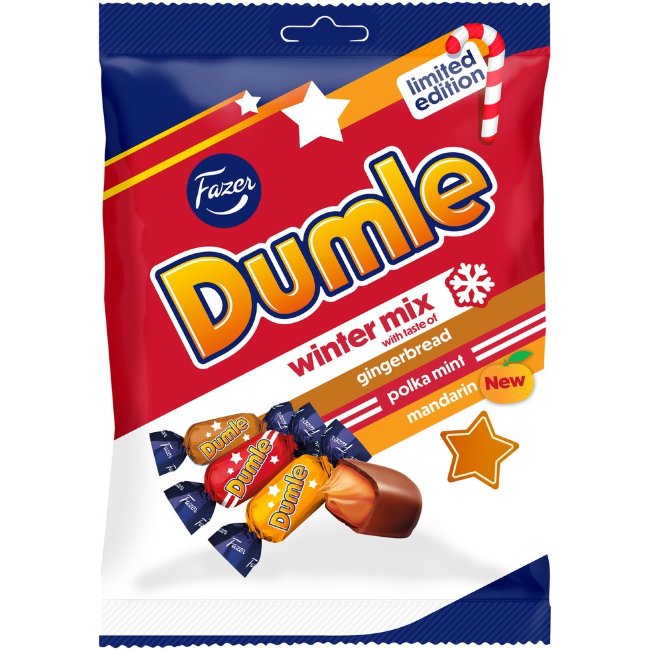 Конфеты в ассортименте Fazer Dumle winter mix 180 гр