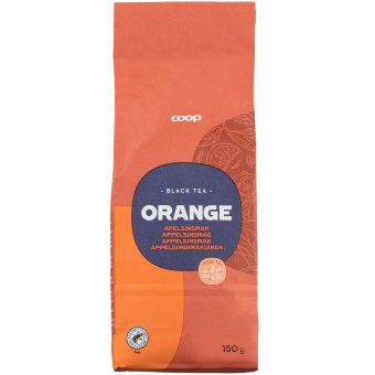 Черный листовой чай с апельсином Coop 150 гр