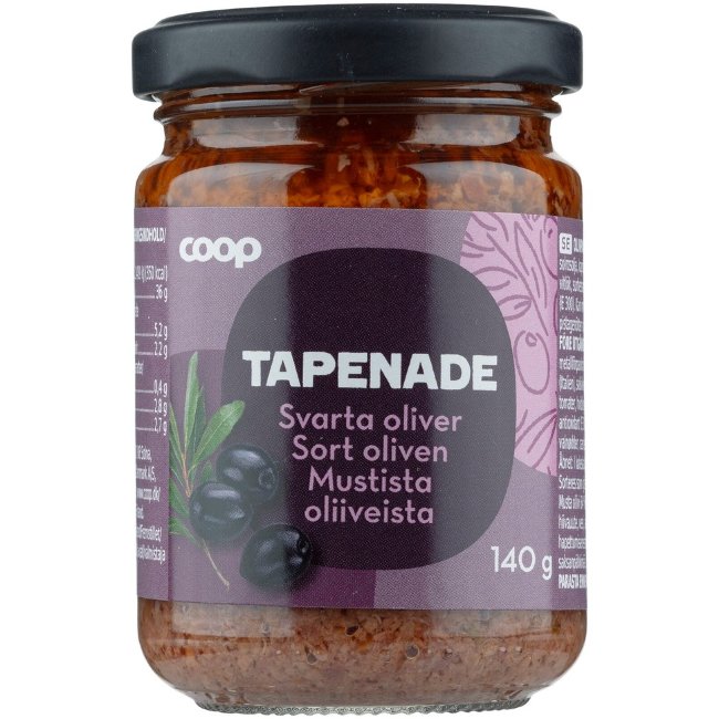 Масса из черных оливок Tapenade Coop 140 гр