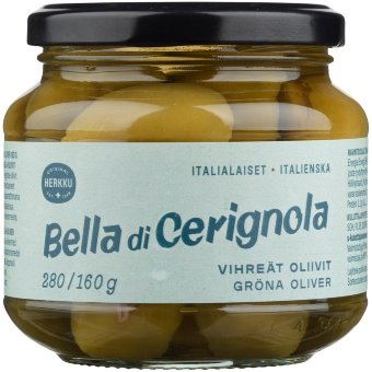 Итальянские зеленые оливки Bella di Cerignola 280 гр / 160 гр Итальянские зеленые оливки Bella di Cerignola 280 гр / 160 гр
