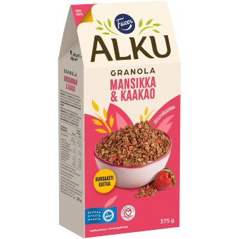 Гранола Fazer Alku с клубникой и какао 375 гр