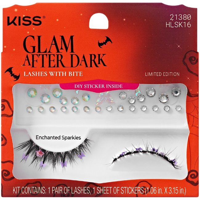 Набор для Halloween Kiss с ресницами и стикерами, 1 пара
