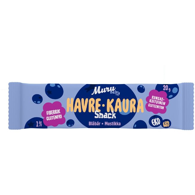 Органический овсяный батончик Muru Baby со вкусом черники 1 год 20 гр