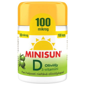 Витамин Д на оливковом масле OLIIVIÖLJY D-VITAMIINI 100 мкг Minisun 100 капс
