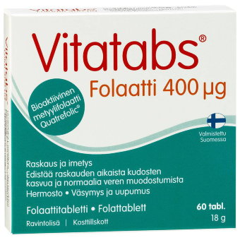 Витамины с фолиевой кислотой Folaatti 60 таблеток Hankintatukku