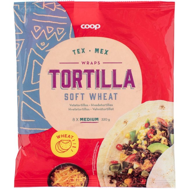 Лепёшки пшеничные Tex Mex Coop (8шт/уп) 320 гр