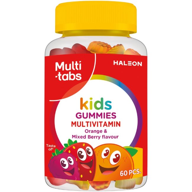 Жевательный мультивитаминный комплекс для детей Multi-Tabs Kids со вкусом апельсина и ягод 60 шт