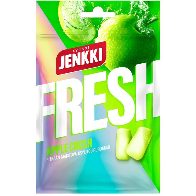 Жевательная резинка с ксилитом Jenkki Fresh Apple Crush 35 гр