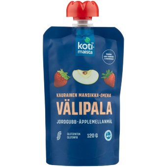 Овсяной фруктово-ягодный перекус с клубникой и яблоком 120 гр