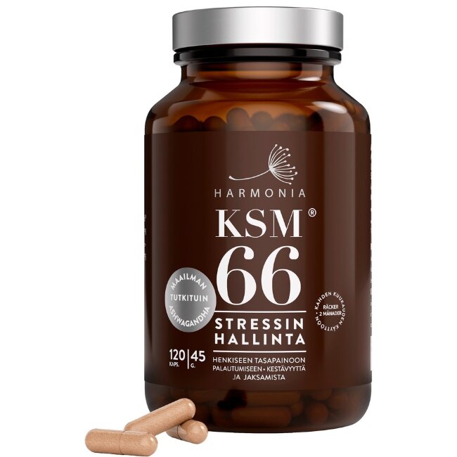Биодобавка Harmonia KSM66 капсулы с органическим экстрактом ашваганды 45 гр/120 капсул Биодобавка Harmonia KSM66 капсулы с органическим экстрактом ашваганды 45 гр/120 капсул