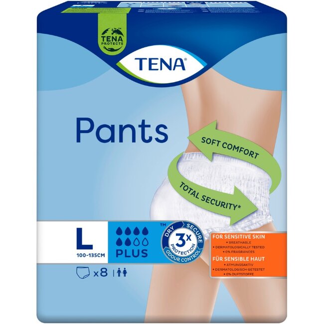 Подгузники-шорты TENA Pants Plus Large (уп 8 шт)