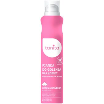 Пена для бритья TANITA для женщин с лотосом и хлопком для чувствительной кожи 200 мл