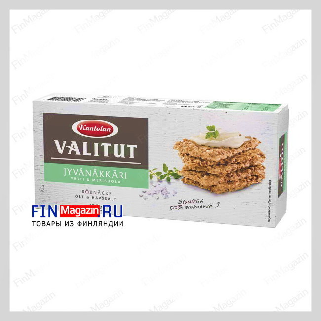 Зерновые хлебцы с морской солью Kantolan 195 гр Зерновые хлебцы с морской солью Kantolan 195 гр