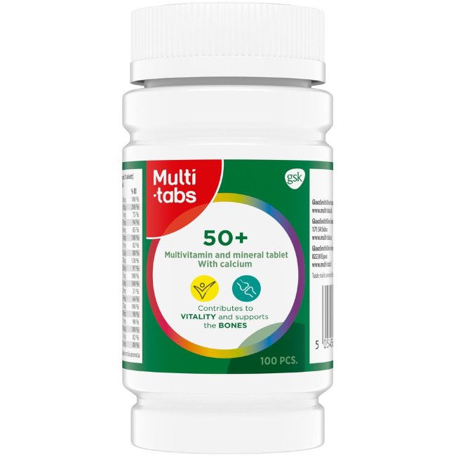 Мультивитаминный-минеральный комплекс 50+ 100 таблеток Multi-Tabs