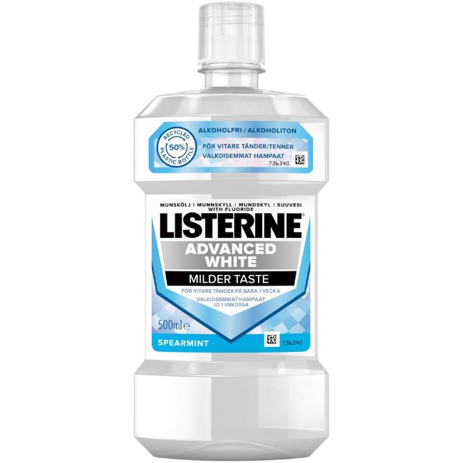 Ополаскиватель для рта Listerine Advanced White Milder Taste 500 мл