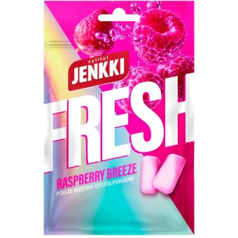Жевательная резинка с ксилитом Jenkki Fresh Raspberry Breeze 35 гр
