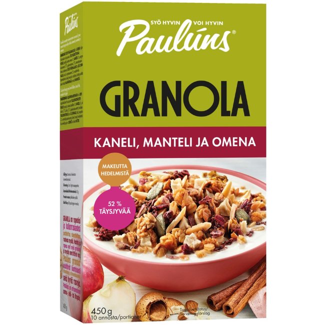 Гранола Paulúns с корицей, миндалём и яблоком 450 гр