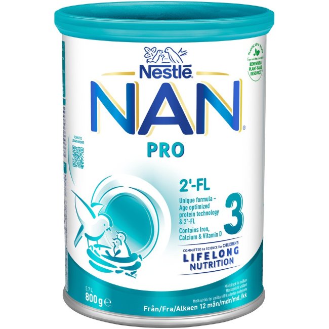 Молочный напиток для малышей Nestlé Nan Pro 3 800 гр готовый к употреблению 12 мес
