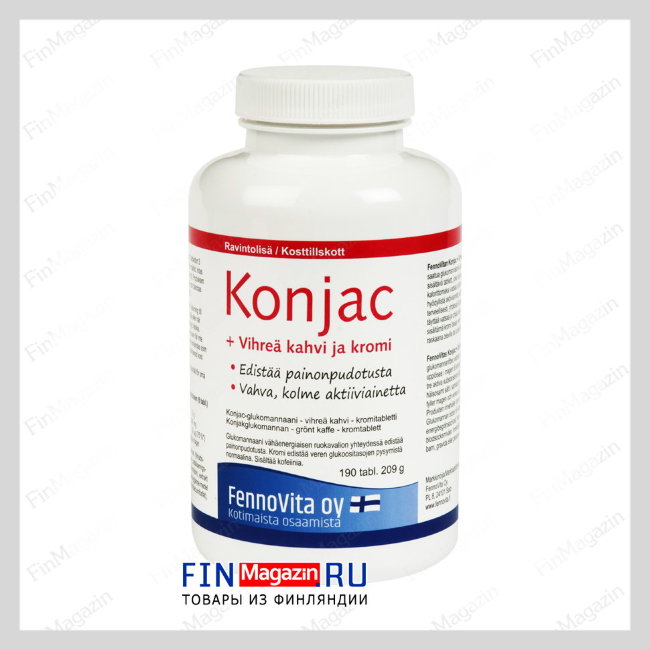 Konjac vihrea kahvipapu kromi для снижения веса (Конжак + зеленый кофе в зернах + хром) 190 капсул