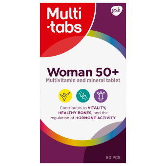 Мультивитаминный-минеральный комплекс для женщин Woman 50+ 60 таблеток Multi-Tabs
