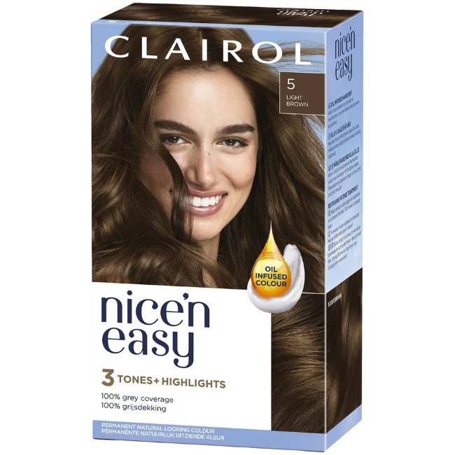 Краска для волос Clairol Nice'n Easy стойкая 5 коричневый