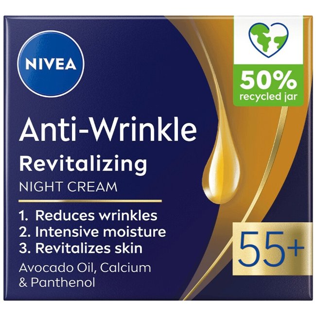 Ночной крем для лица NIVEA Anti-Wrinkle Revitalizing 55+ 50 мл