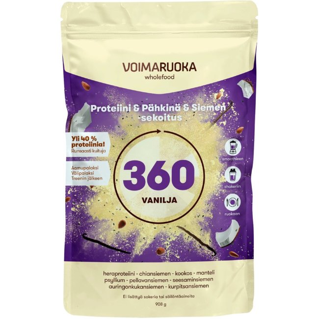Протеиновая смесь Voimaruoka 360 с ванилью 908 г