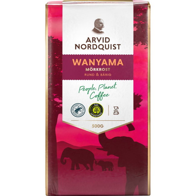 Кофе молотый тёмной обжарки Arvid Nordquist Wanyama Classic 500 гр